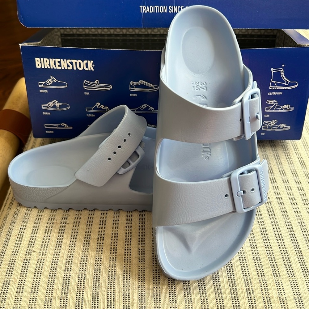 Birkenstock Arizona Eva in dusty blue
